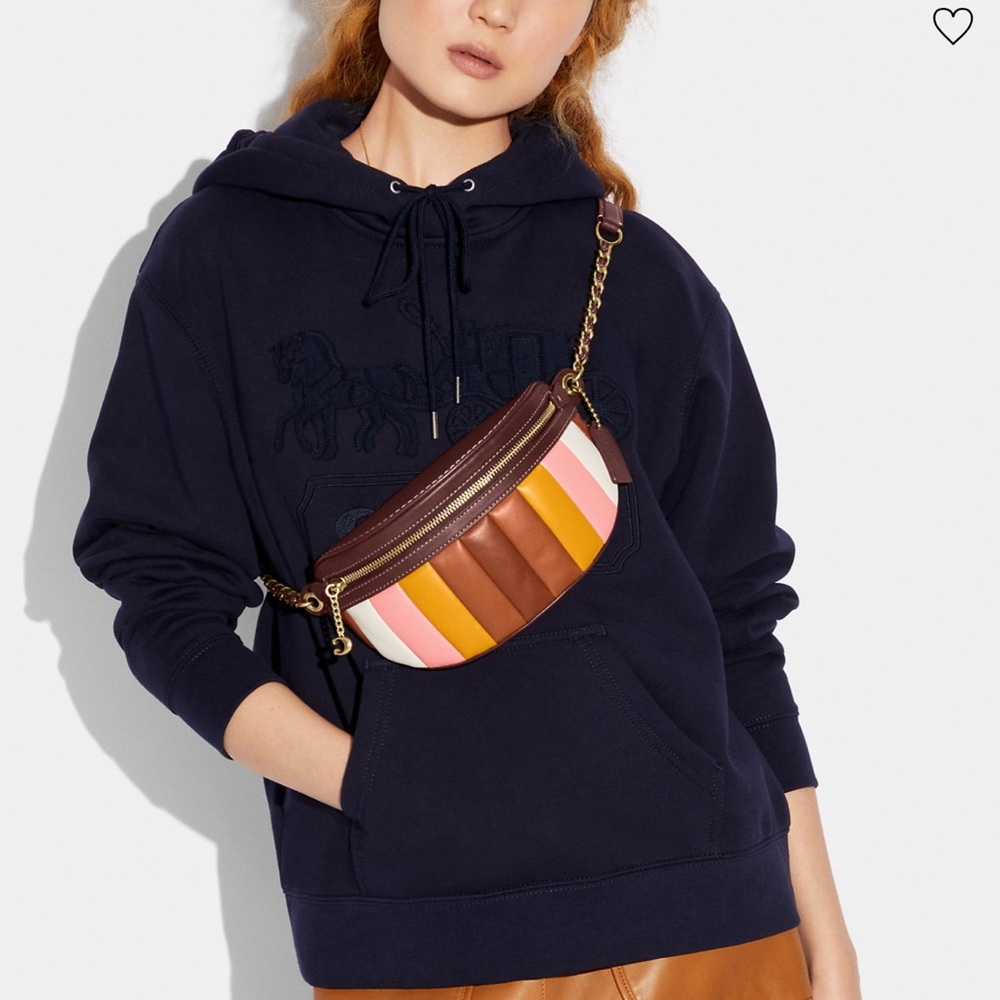 Coach Chain Belt Bag with quilting